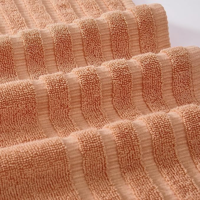 Modern Threads Oxford 6-Piece 100% Cotton Towel Set – Yarn Dyed Jacquard &
