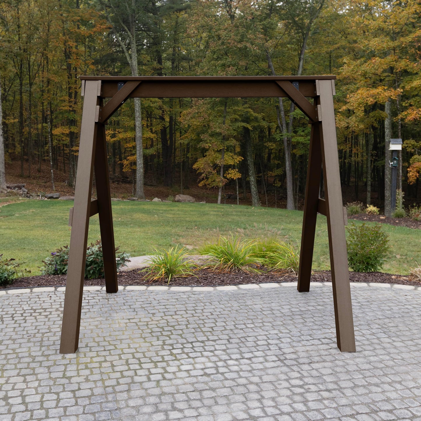 Highwood Heavy Duty, Weather Resistant A-Frame Porch Swing Stand, Weathered Acorn