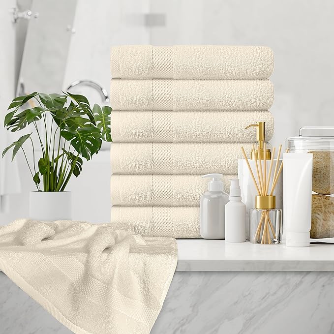 White Classic Luxury Ivory Hand Towels