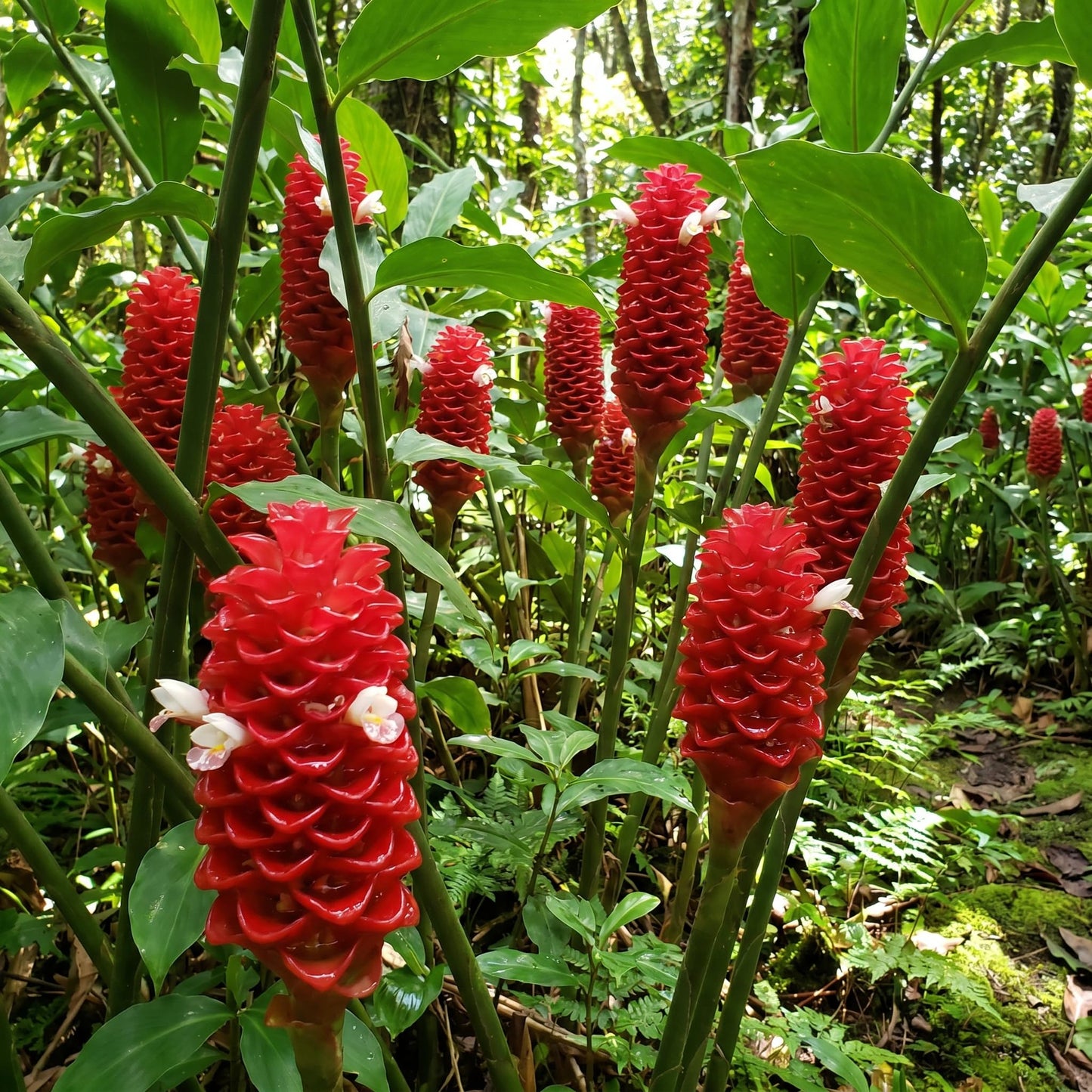 12 Zingiber Zerumbet Shampoo Ginger Roots, Hawaiian Ginger Lily Rhizomes, Pinecone Gingers for Outdoor Garden