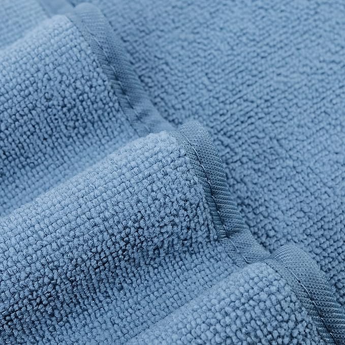 POLYTE Premium Lint Free Microfiber Washcloth Face Towel, 13 x 13 in