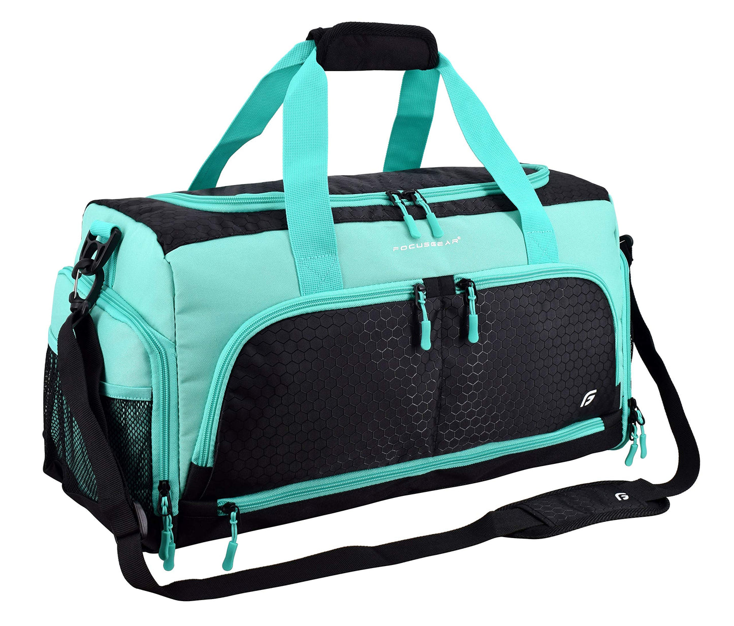 Ultimate Gym Bag 2.0: The Durable Crowdsource Designed Duffel Bag with 10 Optimal Compartments Including Water Resistant Pouch, Teal, Medium (20")