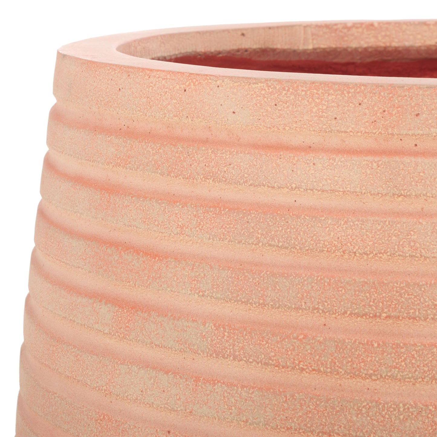 SAFAVIEH Outdoor - Jasper Terracotta Cement Ficonstone Planter Pot Set of 2 with Drainage Hole, Frost Resistant Garden Planters for Patio, Deck, Indoor Outdoor Use (PAT1535D-SET2)