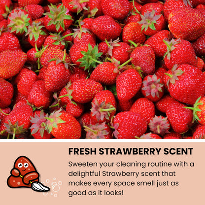 Slime Buddies Car Cleaning Gel Putty - Strawberry Scented Interior Detailing Tool for Cup Holders, Air Vents & Keyboard - Reusable Auto Detailing Accessories - Dust Remover Goop - Gift for Men Women