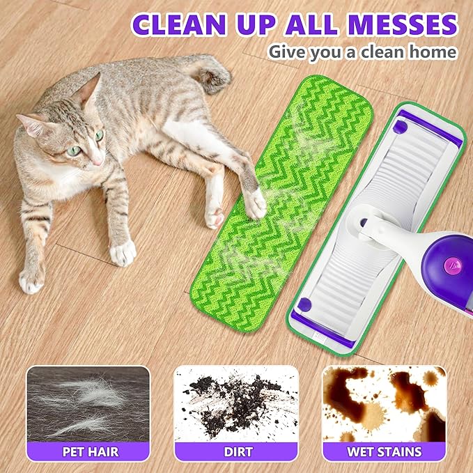6 Pack Reusable Mop Pads Compatible