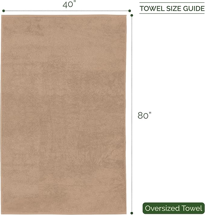 Elegant Comfort Three Line Popcorn Extra Large Luxury Bath Towel