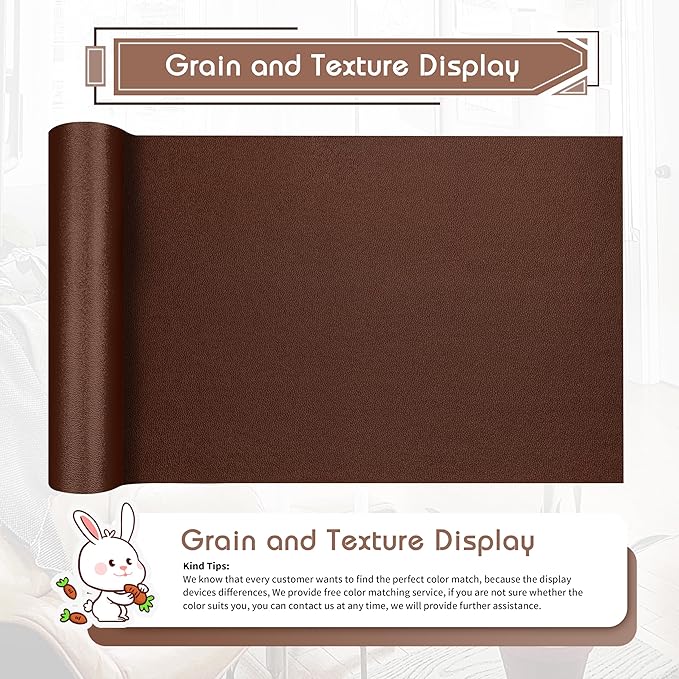 KING MOUNTAIN Leather Repair Patch, 12 x 60 Inches Self-Adhesive Repair Tape