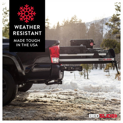 Bedslide 2000 Heavy-Duty Sliding Truck Bed Organizer, 78 x 48-Inch, Capacity 2000 lbs., Truck Bed Storage Tray, Silver