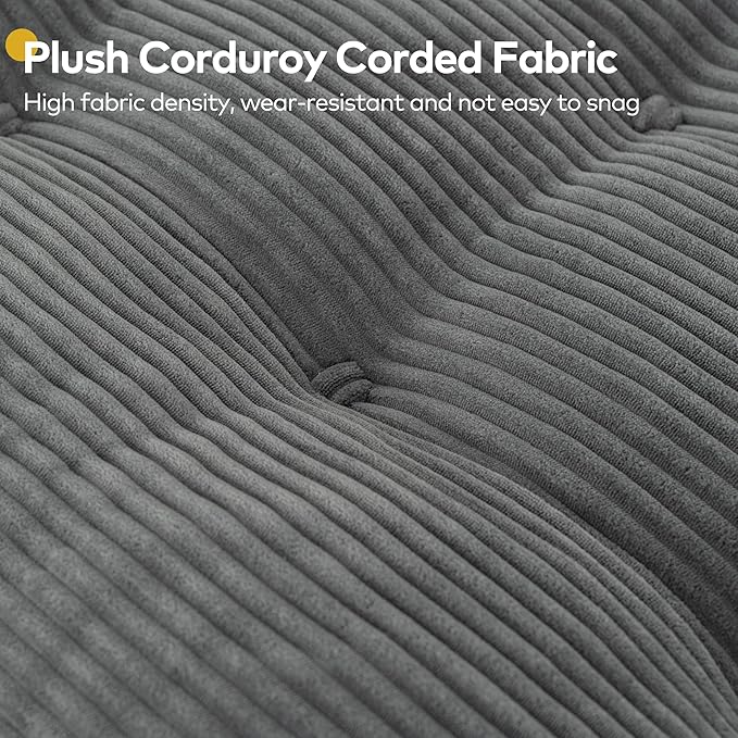 Convertible Corduroy Floor Sofa, 3-in-1 Folding Lazy Sofa Bed