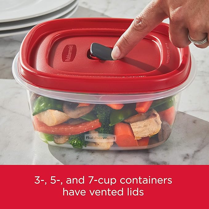 Rubbermaid 16-Piece BPA-Free Plastic Food Storage Set, Dishwasher Safe: Perfect