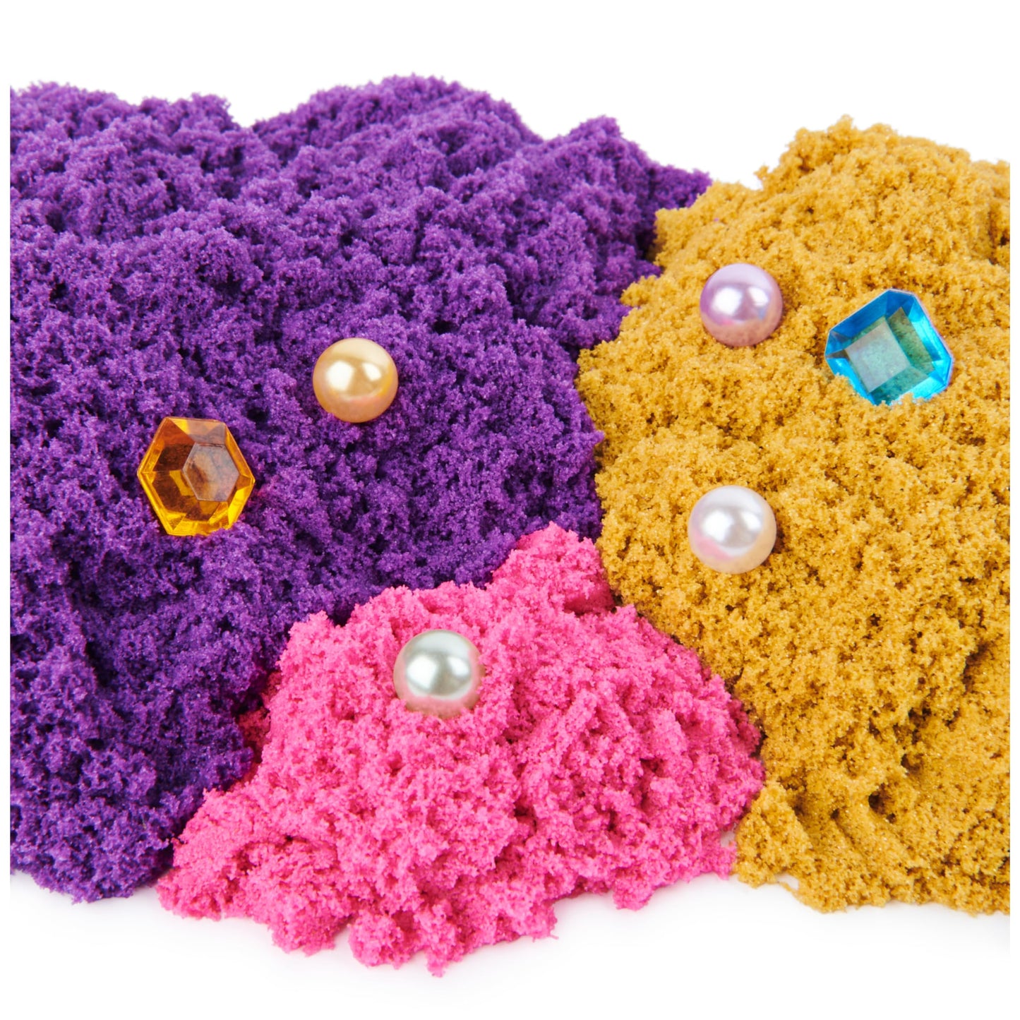 Kinetic Sand, Mermaid Crystal Playset, 481g of Play Sand, Gold Shimmer Sand, Storage and Tools, Sensory Toys for Kids Aged 3 and up