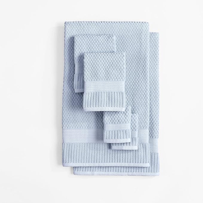 NY Loft 100% Cotton Towel Set 6 Piece | Super Soft & Absorbent Quick-Dry 2 Bath