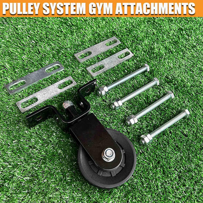 Upgraded Cable Pulley System Gym, LAT Pull Down Machine for Home Gym Equipment, Weight Pulley System for Cable Machine, LAT Pulley System Gym for Strength Training Power Cages, Power Racks (Style 4)