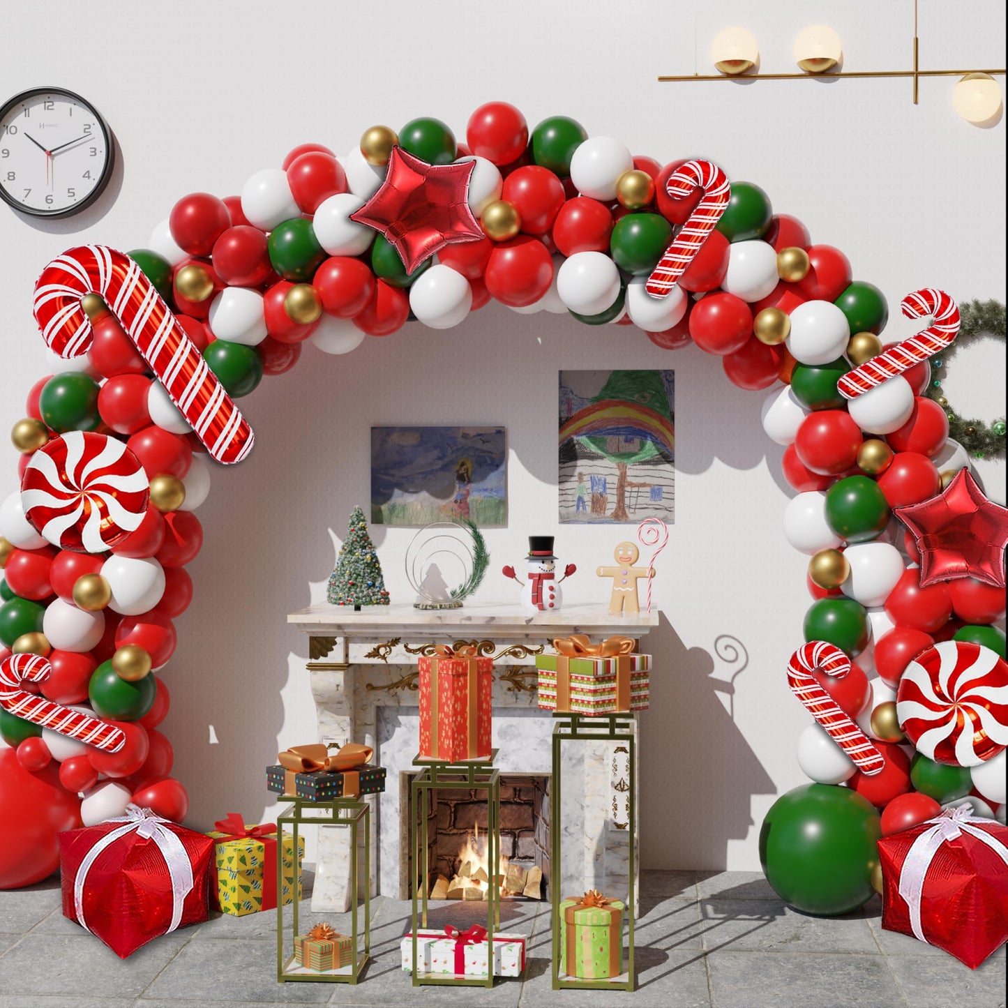 Christmas Balloon Arch Kit, 162PCS Christmas Balloon Garland