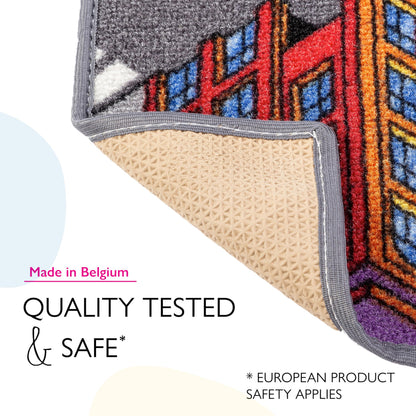 Carpet Studio Big City Play Mat 95x200cm, Non Slip Kids Rug, Road Mat Car, Boys & Girls, Bedroom Rug Children, Washable