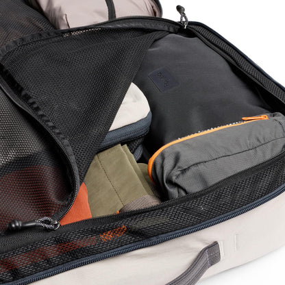 Bellroy Lite Travel Pack 38L (carry-on backpack, large travel backpack for international travelers, with laptop pocket, interior packing cells and tuck-away shoulder straps) - Ash