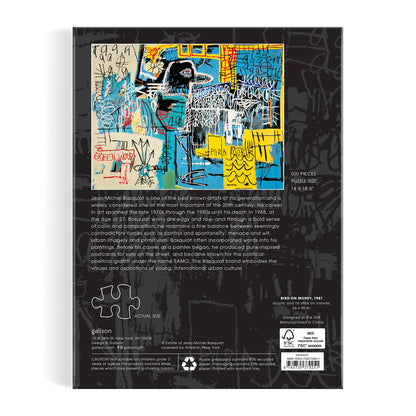 Galison Basquiat Bird On Money – 500 Piece Book Puzzle with Iconic Bird On Money Charlie Parker Tribute Artwork Packaged in Magnetic Keepsake Book Sized Box