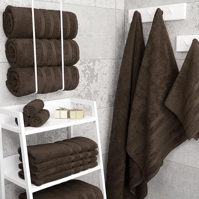 American Soft Linen Luxury 4 Piece Bath Towels, 600 GSM 100% Cotton Turkish