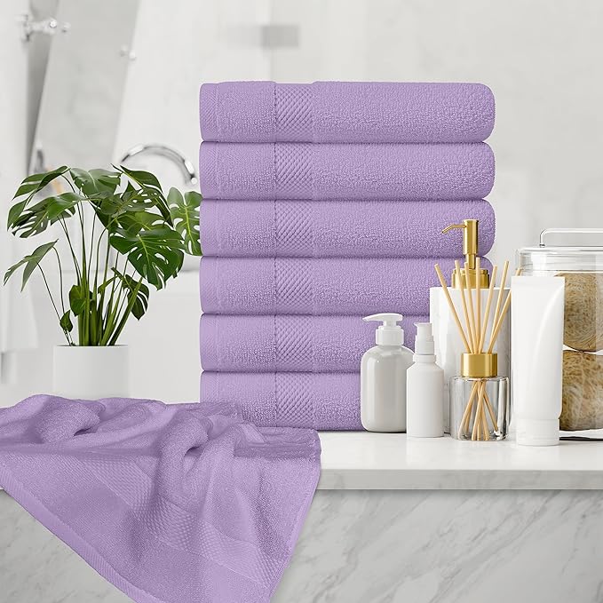White Classic Luxury Lavender Hand Towels