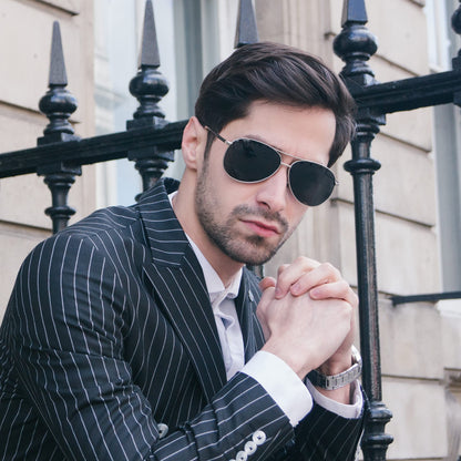 phikttu Sunglasses Men Polarized Aviator Sunglasses for Men Women Fishing Driving Sun glasses Metal Frame UV400 Protection