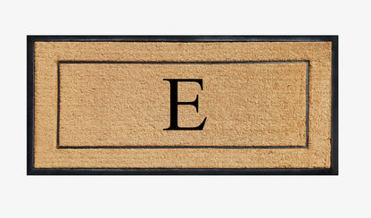 A1HC Natural Coir & Rubber Large Monogrammed Doormat, Thick Durable Entry Mats for Entrance Heavy Duty, Thin Profile, Long Lasting Front Door Mat - 30"x60"