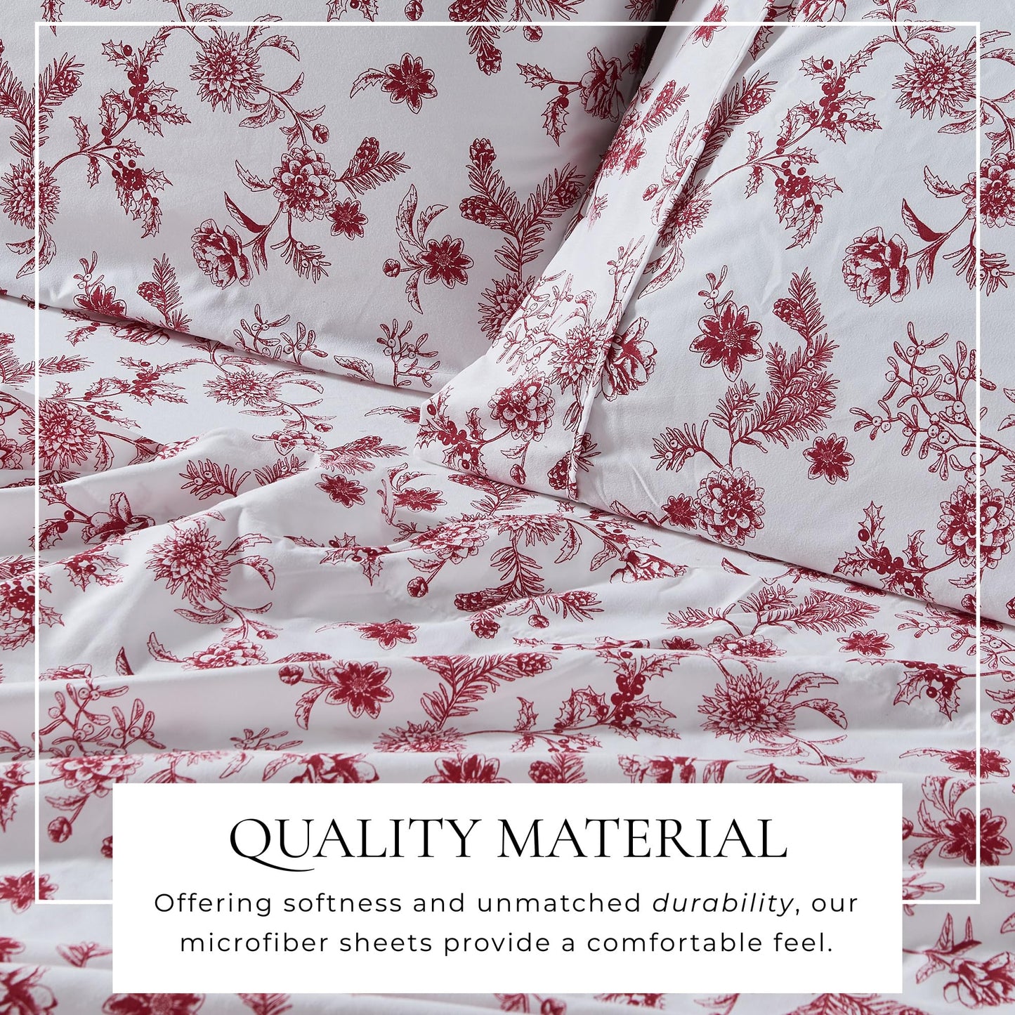 Great Bay Home Twin Size Floral Microfiber Sheet Set - 3-Piece Ultra-Soft, Brushed Bedding Sheets & Pillowcases - Wrinkle Free, Comfortable, All-Season Bed Sheets (Jolly Floral)