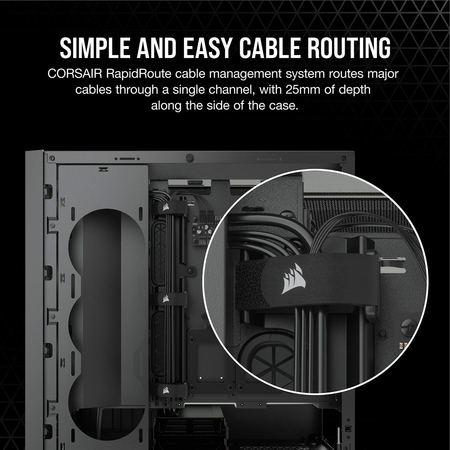 Corsair 5000D Airflow Tempered Glass Mid-Tower ATX Case (High-Airflow Front Panel, Corsair RapidRoute Cable Management System, Two Included 120mm Fans, Motherboard Tray with Fan Mounts) Black