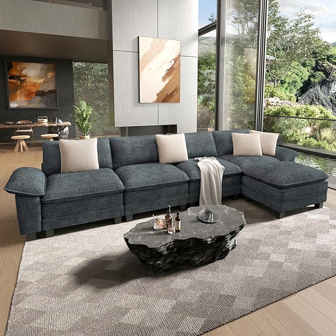 HERA'S HOUSE 158" Modular Sectional Sofa, Oversized L Shaped Couches