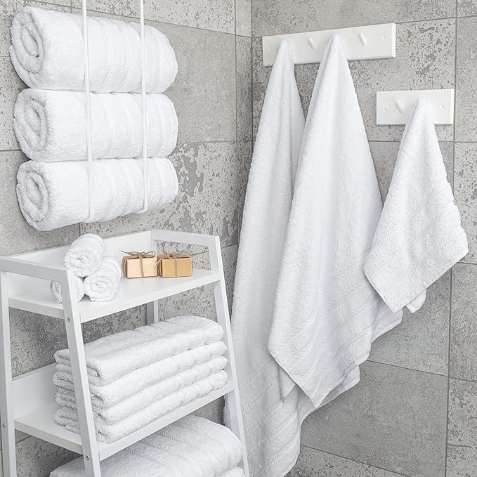 American Soft Linen Luxury 4 Piece Bath Towel Set, 600 GSM 100% Cotton Turkish