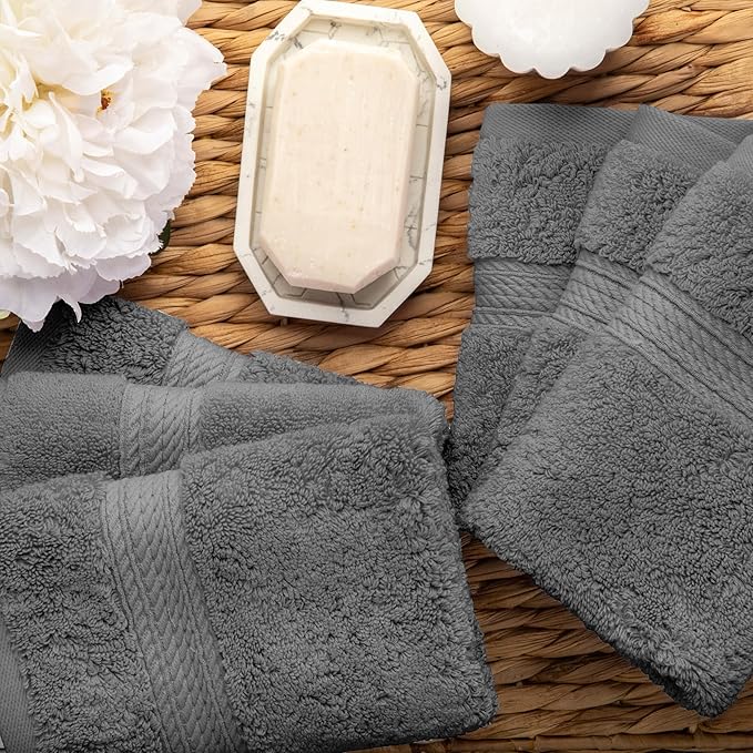 Superior Solid Egyptian Cotton Face Towel Set