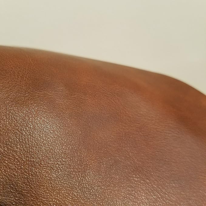 NAT Leathers | Tan Mid Brown Two Tone Antiqued Soft Faux Vegan Leather PU | 1