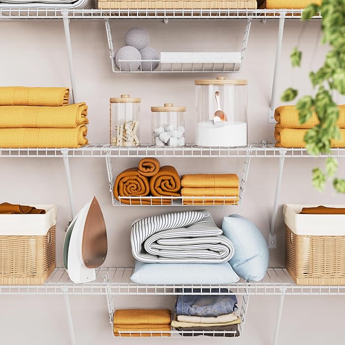 ClosetMaid Hideaway Behind-the-Hangers Hanging Wire Shelf