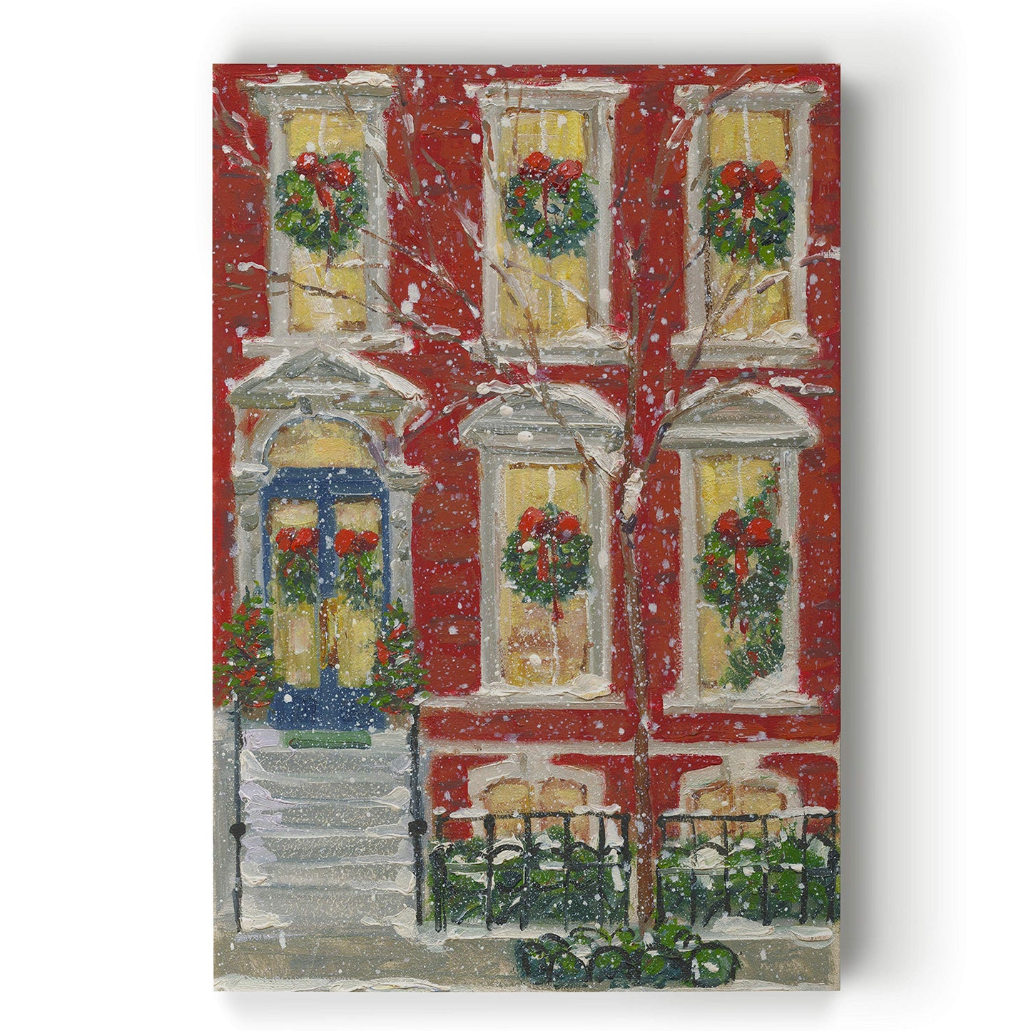 Renditions Gallery Abstract Christmas Decorations for Wall Dressed for the Holidays Christmas Canvas Art Wall Paintings for Bedroom Dining Living Room Office Home Kitchen Wall Decor - 32"X48" LT18