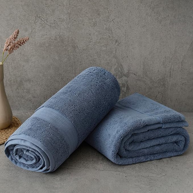 Fabdreams 100% Organic Cotton Bath Sheet Set of 2 700 GSM Oversized Towels