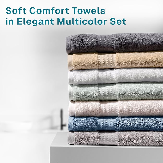 Fabdreams 100% Organic Cotton Bath Towel Set of 6 700 GSM Hotel Premium Plush