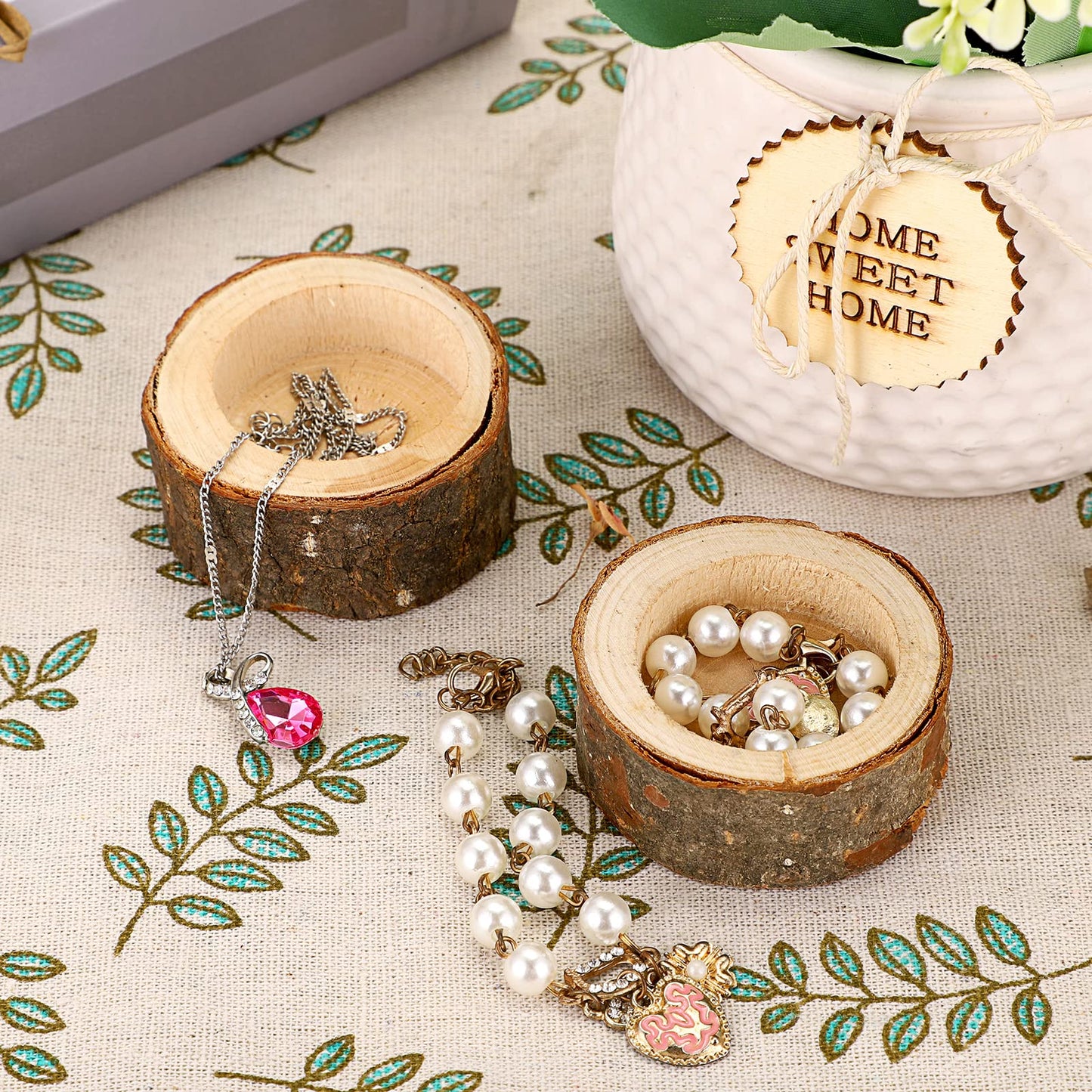 OwnMy Set of 24 Wooden Tea Light Candle Holders Votive Candle Holders, Rustic Wooden Pillar Candle Stands Vintage Wooden Tealight Holders Set Candle Centerpieces for Dining Table Wedding Party, 1" H