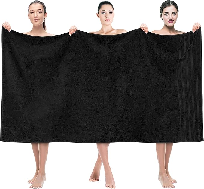 American Soft Linen 35x70 Jumbo Large Bath Towel, 600 GSM 100% Cotton Turkish