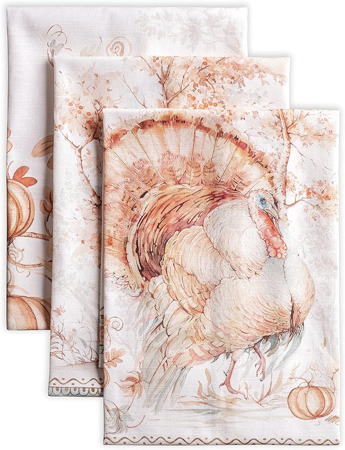 Maison d' Hermine Kitchen Towels Set of 3 100% Cotton 20" x 27.5" Reusable
