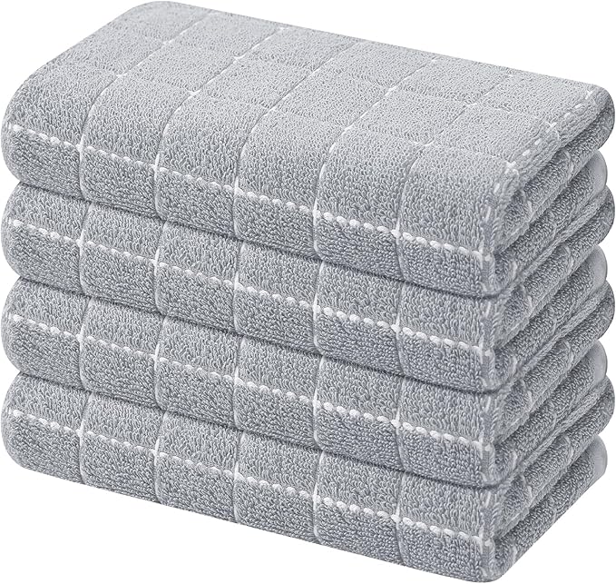 Mordimy 100% Cotton Terry Cloth Kitchen Towels, Super Soft and Absorbent Dish