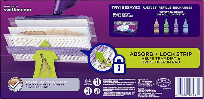 Swiffer WetJet Hardwood Floor Cleaner, Spray Mop Pad Refill