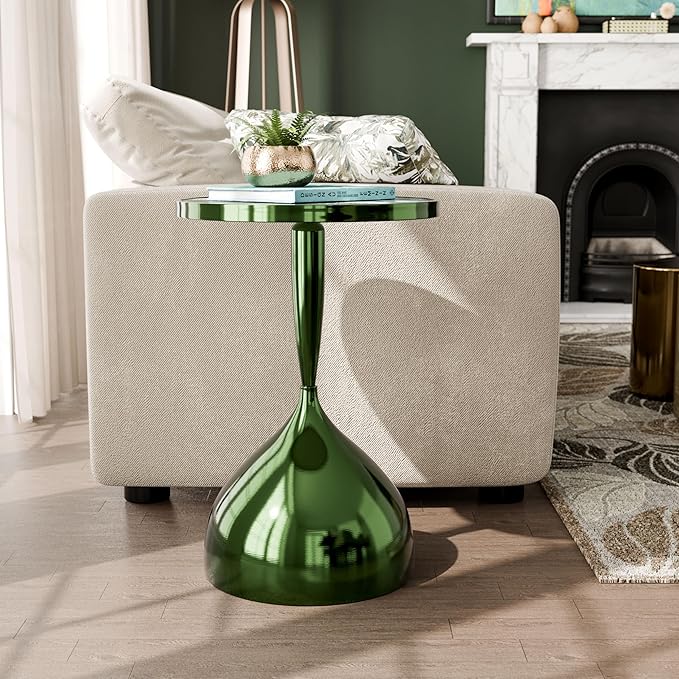 Homes: Inside + Out Halric Modern 24" Tall Round End Table