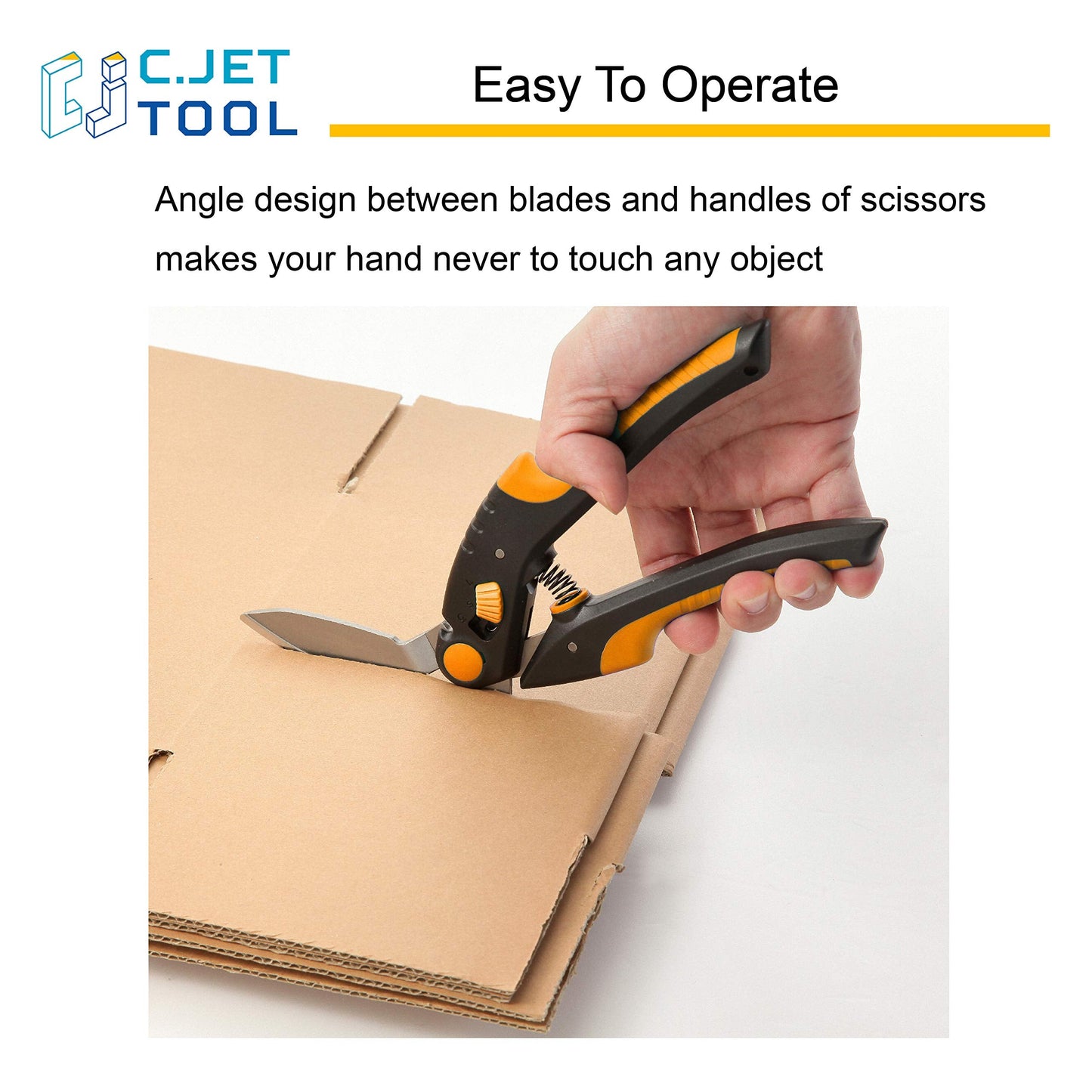 C.JET TOOL Carpet Scissors, Carpet Cutter, 250mm/10", Heavy Duty Multi-Purpose Shears, Soft Grip, Stainless Steel