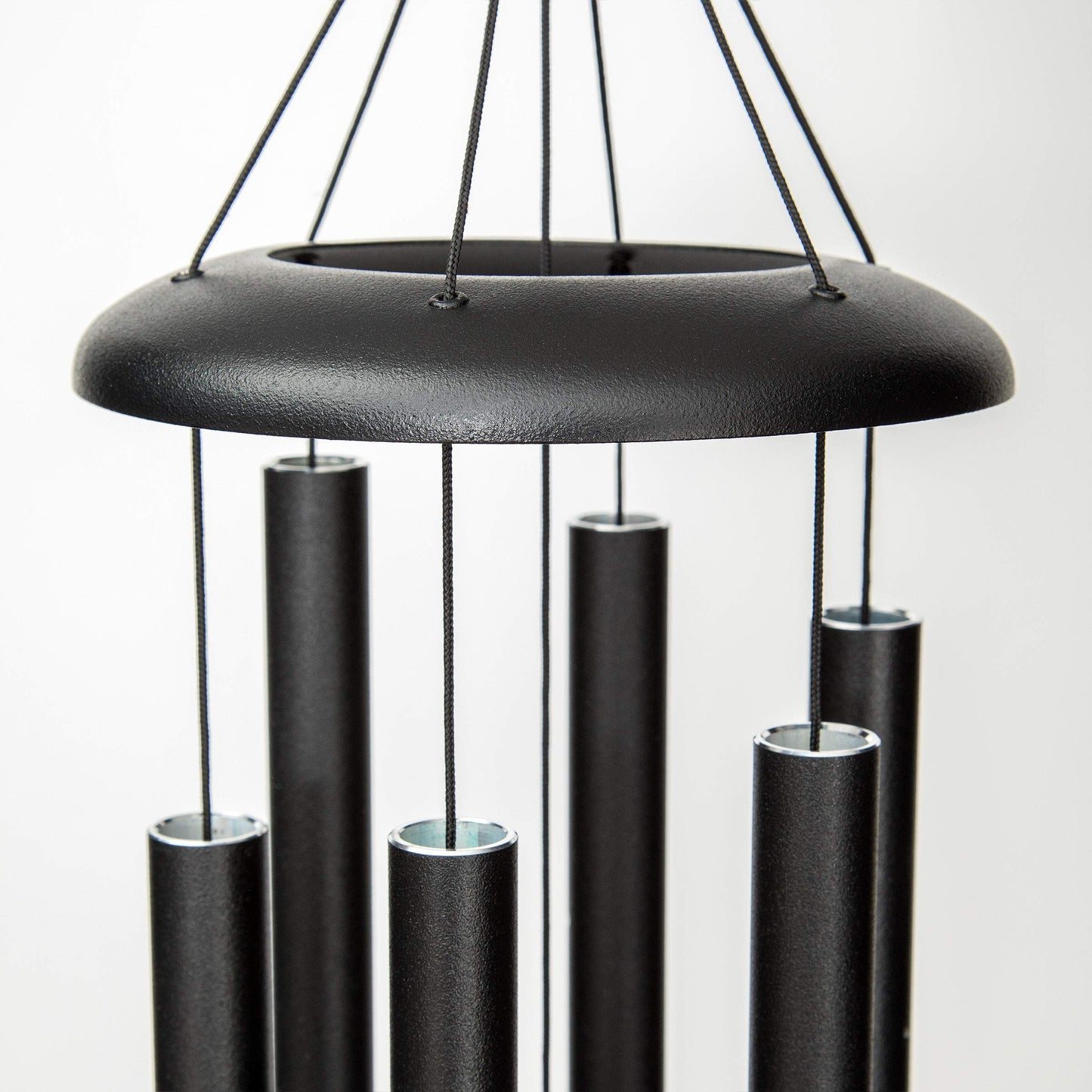 Corinthian Bells 30 Inch Black Wind Chimes for Outside, Modern Metal Outdoor Wind Chime for Patio Decor, Made in USA