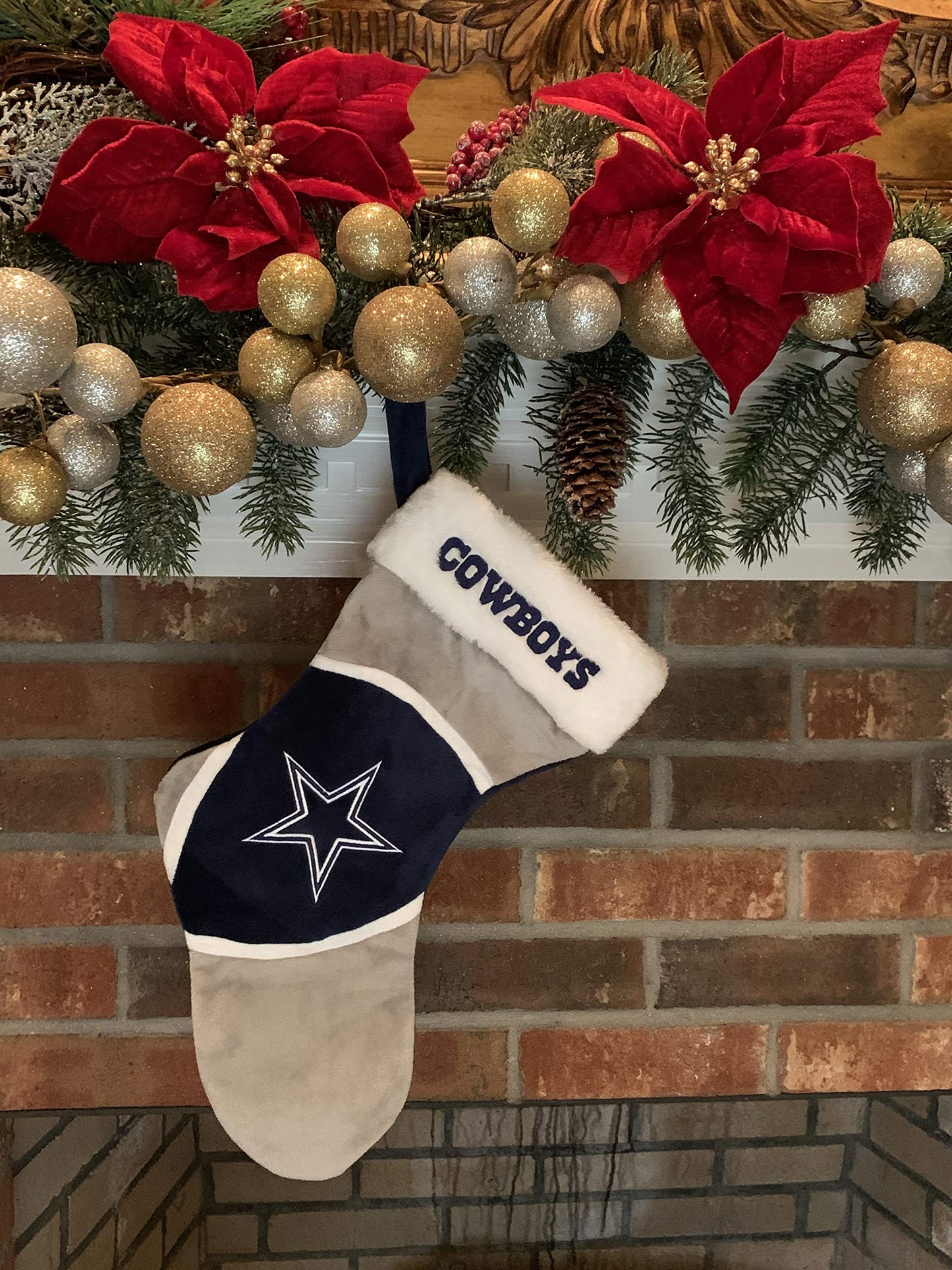 FOCO Dallas Cowboys NFL Christmas Stocking – Plush Limited Edition Holiday Stocking – Represent The NFC East and Show Your Team Spirit with Officially Licensed Football Fan Decorations