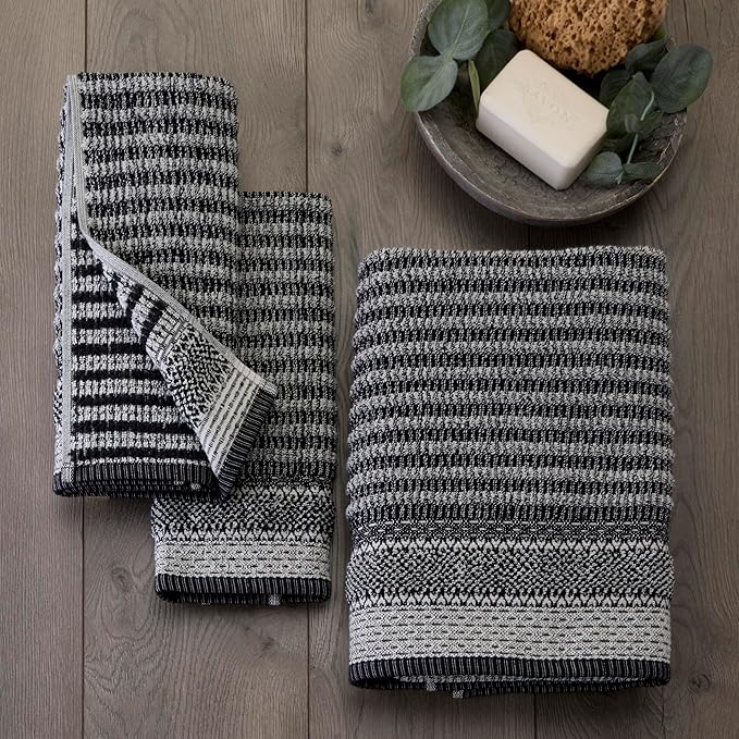 SKL Home Lewis 100% Cotton Premium 2-Piece Hand Towel Set, 600 GSM, Reversible