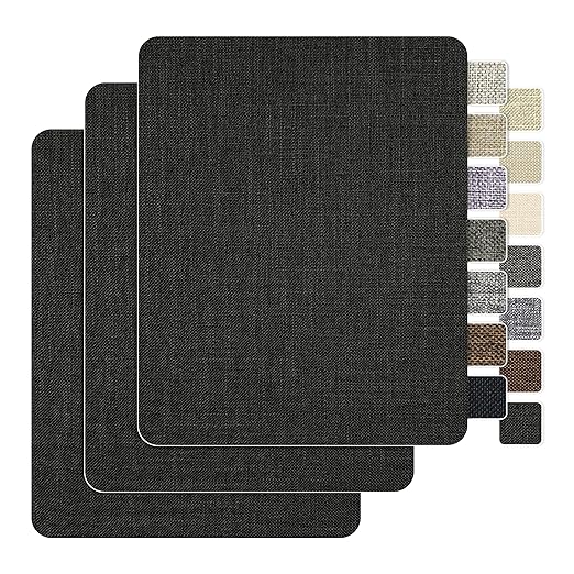 BESEZX Linen Fabric Repair Patch，3 PCS 9 * 11 Inch Self-Adhesive Couch Fabric