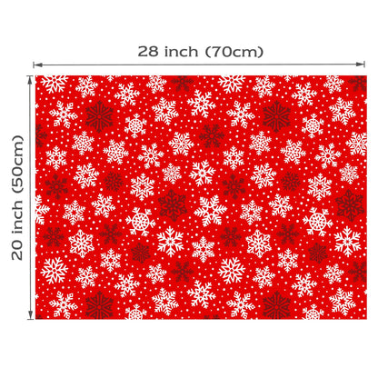 MotiGiftie Christmas Wrapping Paper for Kids Adults - Xmas Wrapping Paper with Red/Green Plaid, Reindeer, Snowflakes, “Ho Ho” Xmas Trees - 20 x 28 Inches, 8 Folded Sheets, Easy to Store