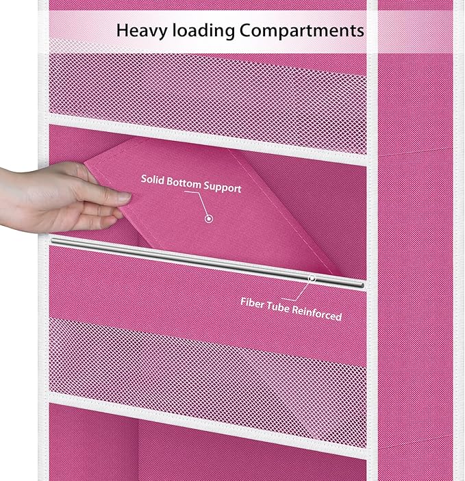 Univivi 5-Shelf Fabric Door Storage Over Door Hanging Organizer