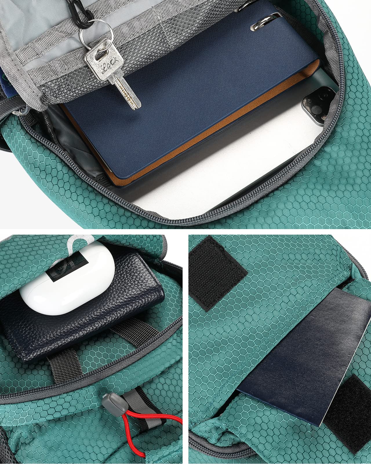 WATERFLY Packable Small Crossbody Sling Backpack Shoulder Chest Bag Daypack for Hiking Traveling