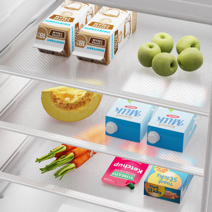Login Life 12 Pcs Refrigerator Liners for Glass Shelves Washable and Cuttable，Waterproof Oilproof，Suitable for Non-Adhesive Shelf or Drawer Liner，Easy to Clean, Ideal Household Essentials